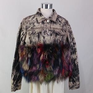 Jocelyn NWT Multi Fur Tri Jacket.